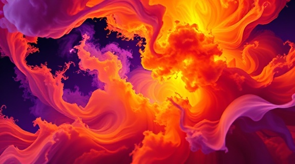 dynamic software graphics, intrigued expression, creating visuals, photorealistic, graphic design studio with digital art boards and texture maps, highly detailed, swirling pixel clouds, 8K resolution, energizing oranges and purples, chiaroscuro lighting, shot with a prime lens.