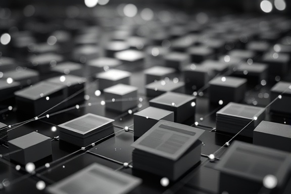 innovative AI content interface, serene, organizing virtual documents, photorealistic, in a digital cloud network, highly detailed, with flowing data streams, 12k resolution, monochrome, ethereal lighting, shot with a tilt-shift lens.