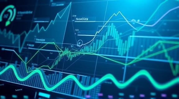 comprehensive AI analytics, analytical, interpreting patterns, photorealistic, data visualization hub, highly detailed, immersive graphs and interactive data, 8k resolution, cool blues and greens, shadowed with focused light, shot with a zoom lens.