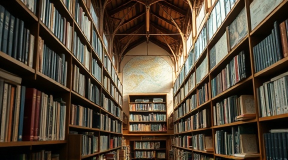 engrossing monetization framework, analytical expression, mapping financial pathways, photorealistic, academic library with rows of books and vintage maps, highly detailed, intricate network diagrams, 10k precision, earthy and muted shades, natural skylight illumination, shot with a Fujifilm XF 56mm f/1.2 R lens.